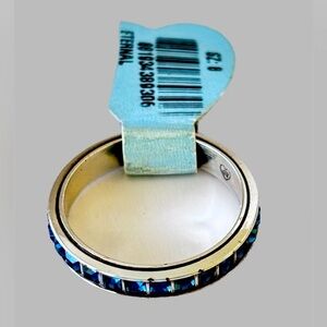 Brighton Eternal Silver Clear Crystals Stackable Band Ring Size 8